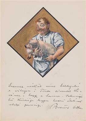 Ungarn, um 1890 - Meisterzeichnungen und Druckgraphik bis 1900, Aquarelle, Miniaturen