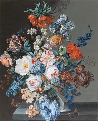 Blumenmaler aus dem Umkreis der Wiener Porzellanmanufaktur - Meisterzeichnungen und Druckgraphik bis 1900, Aquarelle, Miniaturen
