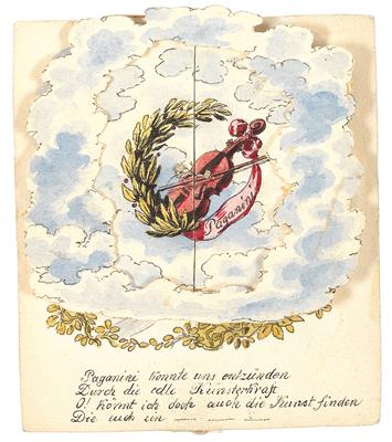Visiting- or Greeting Card - Disegni e stampe fino al 1900, acquarelli e miniature