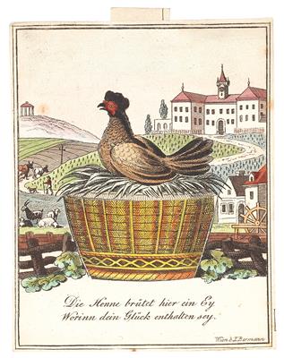 Visiting- or Greeting card - Mistrovské kresby, Tisky do roku 1900, Akvarely a miniatury