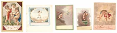 Visting cards and designs - Master Drawings, Prints before 1900, Watercolours, Miniatures