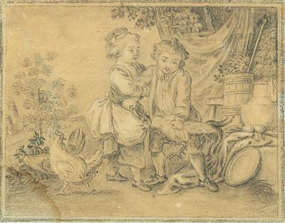French school, late 18th century - Master Drawings, Prints before 1900, Watercolours, Miniatures