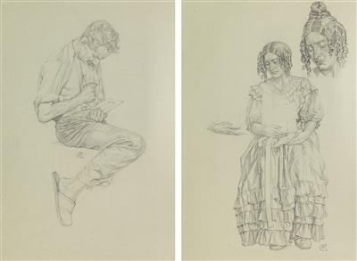 Alfred Cossmann * - Mistrovské kresby, Tisky do roku 1900, Akvarely a miniatury