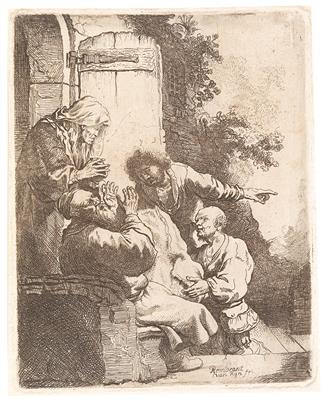 After Rembrandt Harmensz van Rijn - Mistrovské kresby, Tisky do roku 1900, Akvarely a miniatury