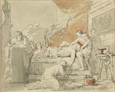 French school, late 18th century - Mistrovské kresby, Tisky do roku 1900, Akvarely a miniatury
