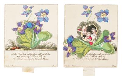 Glückwunschkarte - Meisterzeichnungen und Druckgraphik bis 1900, Aquarelle, Miniaturen