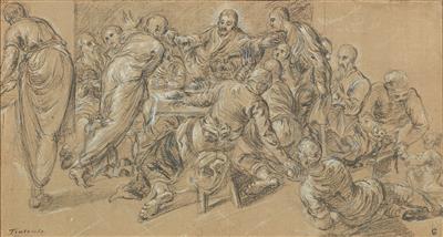 Jacopo Tintoretto Follower of - Mistrovské kresby, Tisky do roku 1900, Akvarely a miniatury
