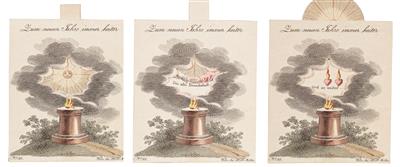 Neujahrskarte - Meisterzeichnungen und Druckgraphik bis 1900, Aquarelle, Miniaturen