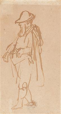 Rembrandt Harmensz van Rijn Follower of - Mistrovské kresby, Tisky do roku 1900, Akvarely a miniatury