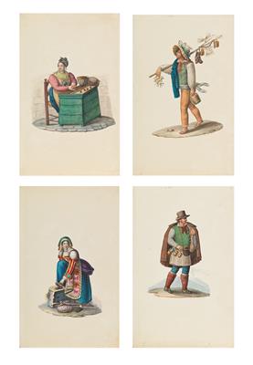 Michele de Vito, Italy, around 1850 - Mistrovské kresby, Tisky do roku 1900, Akvarely a miniatury