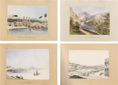 Englischer Reisemaler, 2. Hälfte 19. Jahrhundert - Meisterzeichnungen und Druckgraphik bis 1900, Aquarelle, Miniaturen