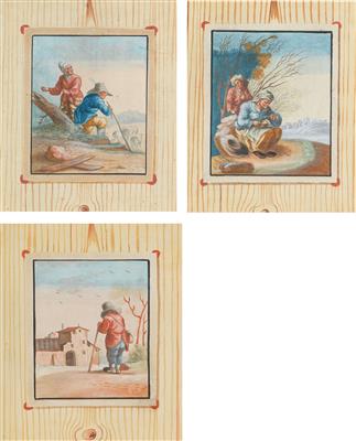 The Netherlands, 19th century, - Master Drawings, Prints before 1900, Watercolours, Miniatures