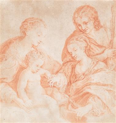 Antonio Allegri called Correggio, Follower of, - Master Drawings, Prints before 1900, Watercolours, Miniatures