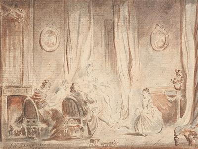 French School, 18th century - Mistrovské kresby, Tisky do roku 1900, Akvarely a miniatury