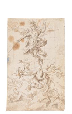 Neapolitan school, 17th century, - Master Drawings, Prints before 1900, Watercolours, Miniatures