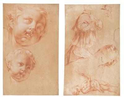 Römische Schule, Ende des 17. Jahrhunderts - Meisterzeichnungen und Druckgraphik bis 1900, Aquarelle, Miniaturen