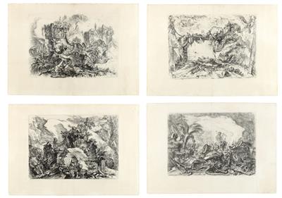 Giovanni Battista Piranesi - Mistrovské kresby, Tisky do roku 1900, Akvarely a miniatury