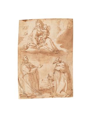 Römische Schule, 17. Jahrhundert - Meisterzeichnungen und Druckgraphik bis 1900, Aquarelle, Miniaturen