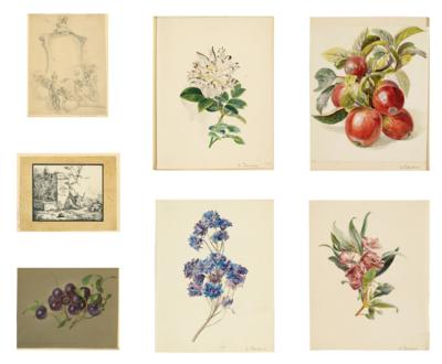 Album, Dresden late 18th century to early 19th century - Master Drawings, Prints before 1900, Watercolours, Miniatures