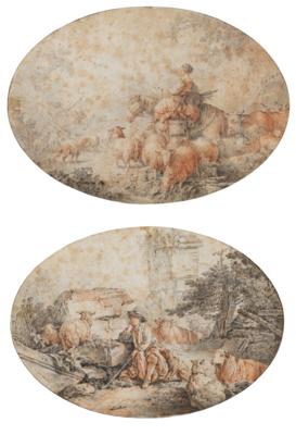Jean-Baptiste Huet - Meisterzeichnungen und Druckgraphik bis 1900, Aquarelle, Miniaturen