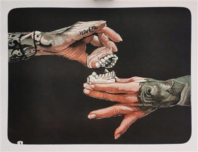 Kurt Stimmeder, "TALKING HANDS IV", 2021 - Artists for Children Charity-Kunstauktion