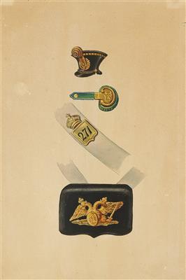 Militärmaler um 1830 - Historische Waffen, Uniformen, Militaria