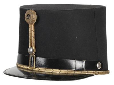 Schwarze steife Kappe für Offiziere der k. u. k. Fußtruppen, - Armi d'epoca, uniformi e militaria