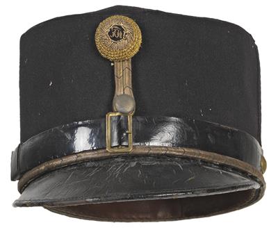 Schwarze steife Kappe zur Dienstuniform für Offiziere, - Armi d'epoca, uniformi e militaria