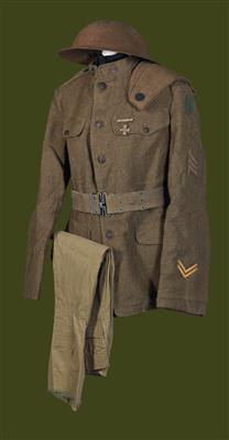 Komplette Uniform für einen Sergeant der U. S. Army (Quartermaster Corps) der 36th Infantry Division, - Armi d'epoca, uniformi e militaria