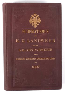 Schematismus der k. k. Landwehr und k. k. Gendarmerie 1897, - Historische Waffen, Uniformen, Militaria