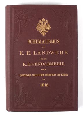 Schematismus der k. k. Landwehr und k. k. Gendarmerie 1912, - Armi d'epoca, uniformi e militaria