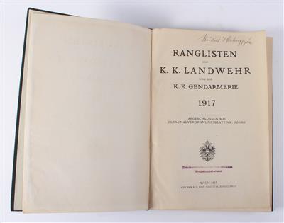 Schematismus der k. k. Landwehr und k. k. Gendarmerie 1917, - Antique Arms, Uniforms and Militaria