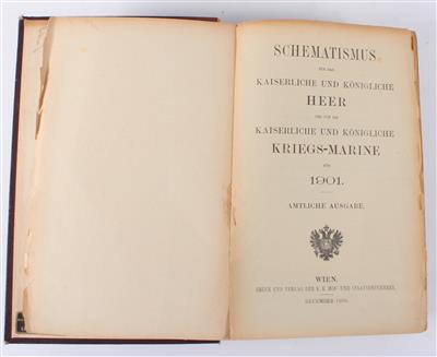 Schematismus für das kaiserliche und königliche Heer und für die kaiserliche und königliche Kriegs-Marine für 1901, - Antique Arms, Uniforms and Militaria