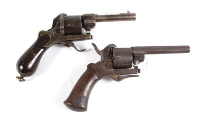 Konvolut von zwei Lefaucheux-Revolvern, - Starožitné zbraně