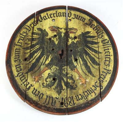 Schützenscheibe, - Historische Waffen, Uniformen, Militaria