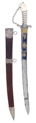 Spätbarocker Hirschfänger, - Antique Arms, Uniforms and Militaria