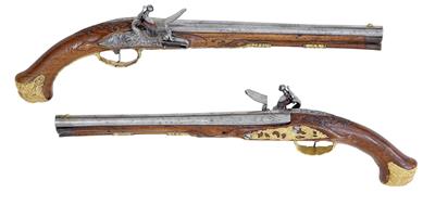 Steinschloss-Pistolenpaar, - Starožitné zbraně