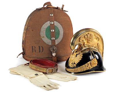 Helm für Dragoneroffiziere, - Antique Arms, Uniforms and Militaria