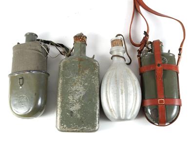 Konvolut Feldflaschen der K. u. K. Armee, - Historische Waffen, Uniformen, Militaria
