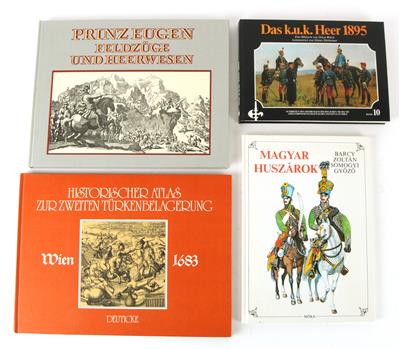 Konvolut Bücher, Broschüren und Papiersoldaten, - Antique Arms, Uniforms and Militaria