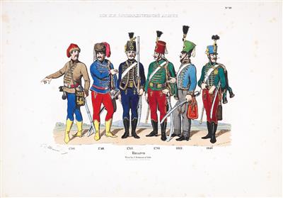 Mappe: Die k. k. österreichische Armee im Laufe zweyer Jahrhunderte, - Antique Arms, Uniforms and Militaria