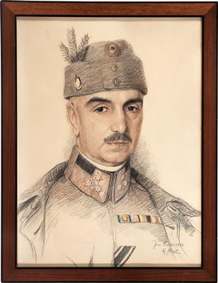 Porträt, darstellend den Generalmajor Artur von Pongracz de Szent-Miklos und Ovar (1864-1942), - Antique Arms, Uniforms and Militaria