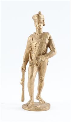 Figurine eines preußischen Infanteristen um 1815, - Historische Waffen, Uniformen & Militaria