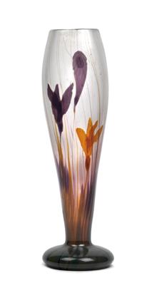 A marquetry vase – "Les Colchiques", - Art Nouveau and Art Déco