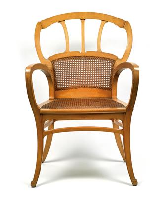 Victor Horta, An armchair from the dining room of Hotel Aubecq, 520 Avenue Louise in Brussels, - Stile Liberty e arte applicata del 900