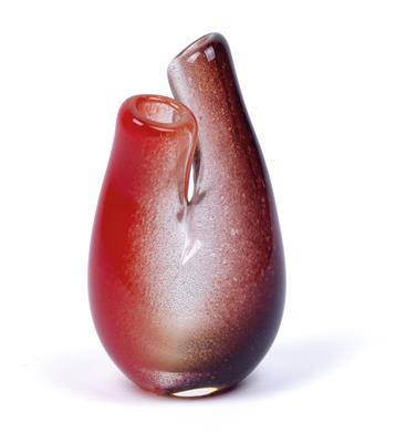 Archimede Seguso (1909-1999), A tubular vase “Massiccio sfumato oro”, - Secese a umění 20. století