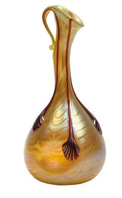 A Lötz Witwe handled vase, - Jugendstil e arte applicata del XX secolo