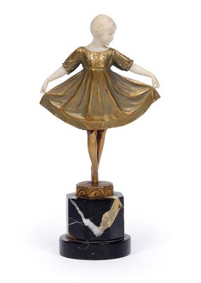 Ferdinand Preiss(1882-1943), Mädchenfigur "Lieselotte", - Jugendstil und angewandte Kunst des 20. Jahrhunderts