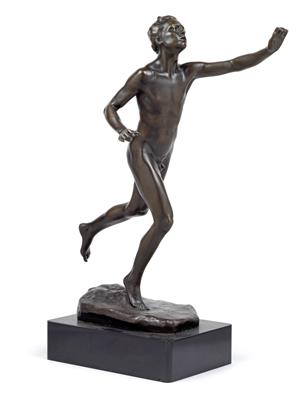 Franz Seifert (1866-1951), A boy running, - Jugendstil e arte applicata del XX secolo