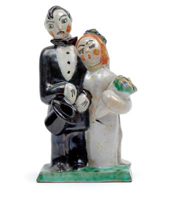Attributed to Ida Meisinger, A bridal couple, - Jugendstil and 20th Century Arts and Crafts